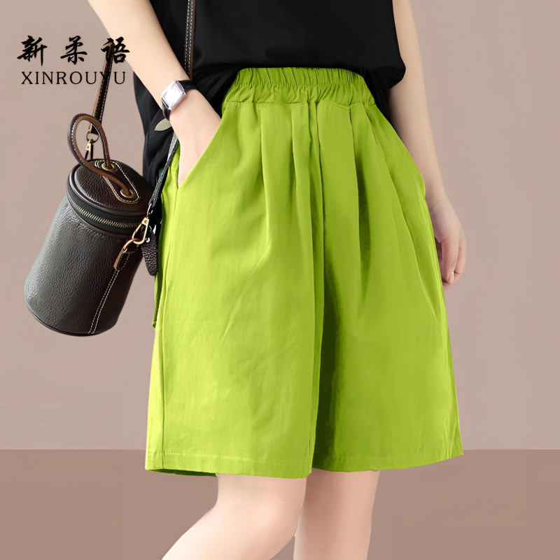 Quần short thể thao cotton và quầnshort giản dị dành cho nữ, phong cách mới mùa hè, dáng rộng vừa vặn
