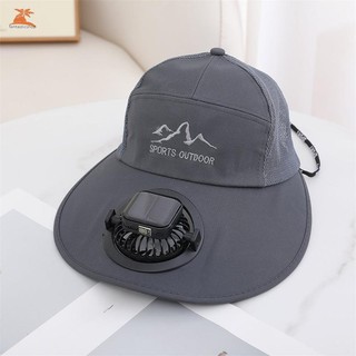 Mũ sạc năng lượng mặt trời có quạt và tấm che nắng, chống tia UV, phù hợp cho các hoạt động ngoài trời