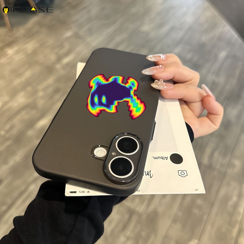 Dành Cho Meizu 21 Note 20 18 18X 17 16 Plus 16X 16S Note 16 Pro Luck 08 Ốp Điện Thoại Dễ Thương Ngộ nghĩnh Mèo Đáng Sợ Nhiều Màu Sắc Cầu Vồng Laser Hoạt Hình Đơn Giản Đen Mờ Vỏ Mềm Ốp Lưng