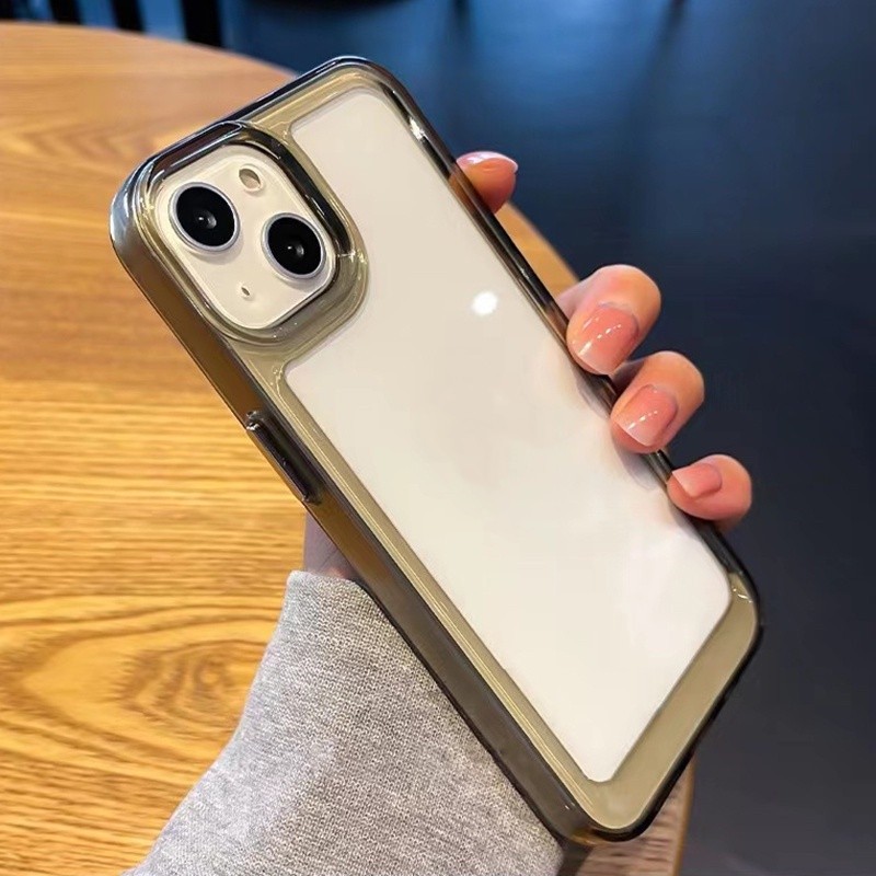 Ốp điện thoại bảo vệ không gian màu đen trong suốt cho iPhone 17 Pro Max 17 Air 16 Plus 15 14 13 12 11 Pro Max Vỏ cứng Acrylic