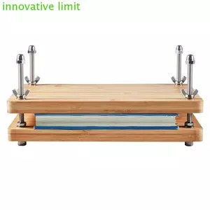 Bộ dụng cụ đóng sách DYRUIDOJ, Máy ép sách tre di động bằng gỗ, Giấy thủ công bền bỉ Máy ép sách chất lượng cao chắc chắn Vật tư đóng sách