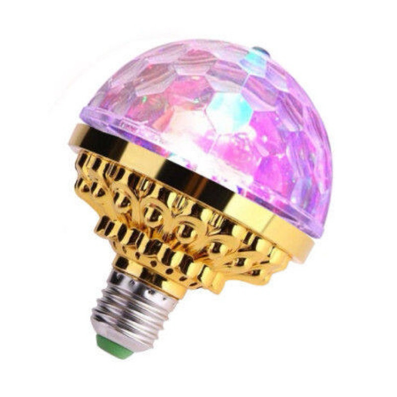 Đèn Led 7 Màu Cực Sáng, Đèn Led Tự Xoay 360 Độ Trang Trí Phòng Ngủ Quán Bar Sân Khấu Kèm Đui Cắm Tiện Dụng