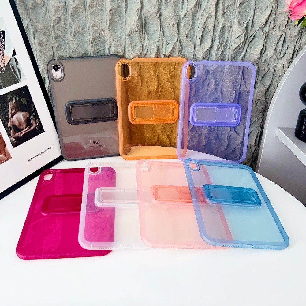 Ốp Lưng Mềm Trong Suốt Cho IPad Mini 4 5 6 7 8 9 10 11 A16A17Pro Air2 Air3 Air4 Air5 10.9 "Air13 10.2" Pro11 Air M2 M3 M4 Pro 11 M5 Pro12.9 Pro13 Cover Lilac Hot Pink