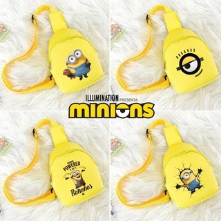 Túi đeo ngực Minions in hình túi đeo chéo nhẹ chống thấm nước để làm quà tặng sinh nhật cho trẻ em