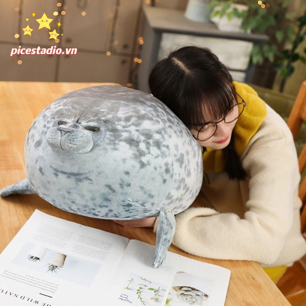 PICESTADIO Blob Seal Gối, Đồ chơi sang trọng có con dấu mềm lớn, Bông PP hợp thời trang Quà tặng mũm mĩm dễ thương cho bé trai bé gái Người lớn