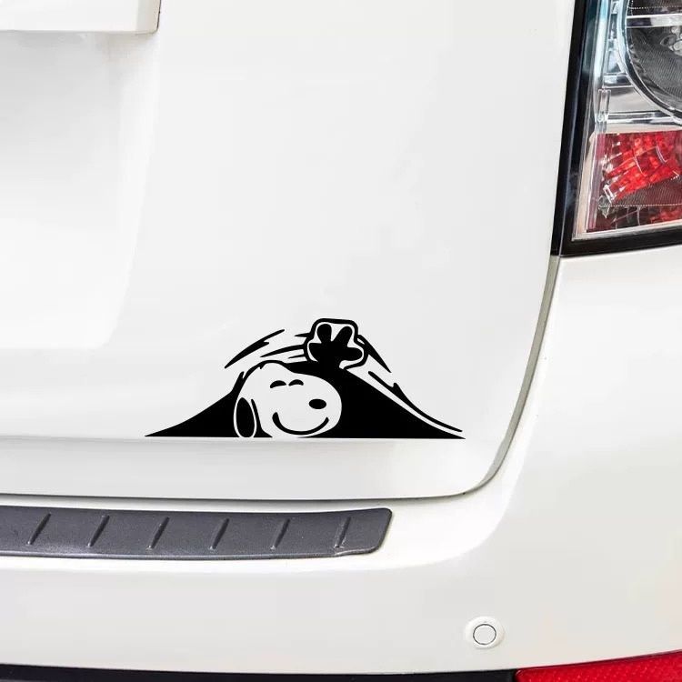Hoạt Hình Vui Nhộn Snoopy Xe Hơi Xe Điện Xe Máy Hành Lý Máy Tính Miếng Dán Thân Chống Thấm Nước Miếng Dán