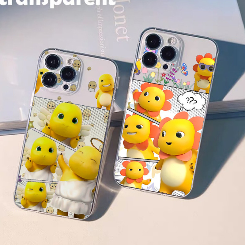 Ốp Điện Thoại NAILONG Màu Vàng Dễ Thương Cho IPhone 14 15 16 17 Pro Max 14 15 16 Plus 16e 17AIR Vỏ Mềm Trong Suốt Hoạt Hình Chống Rơi TPU Xu Hướng Thương Hiệu Chống Sốc
