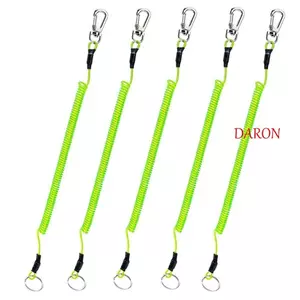 Dây đàn hồi mùa xuân DARON dành cho người già cho trẻ em Kim loại di động Carabiner Dây chìa khóa ngoài trời Dây treo thắt lưng Móc khóa xoắn ốc Dây câu cá Dây móc khóa Dây an toàn