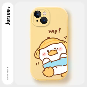 JURSUE Ốp lưng dễ thương đẹp hoạt hình độc lạ ngầu ngộ nghĩnh nữ chống sốc chống bẩn mềm cho iPhone 17 Air 16 15 14 13 12 11 PRO MAX SE 2020 X XR XS ip 8 7 Plus kute MZ506804