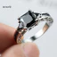 Một thế giới| Nhẫn Nữ Cubic Zirconia Châu Âu Và Châu Mỹ Rỗng Ra Vintage Hình Học Trang Trí Sáng Nữ Hứa Cưới Nhẫn Trang Sức Phụ Kiện