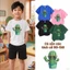 Áo thun bé trai cá tính Phong cách Hàn Quốc Co giãn tốt bé trai nhỏ họa tiết xương rồng