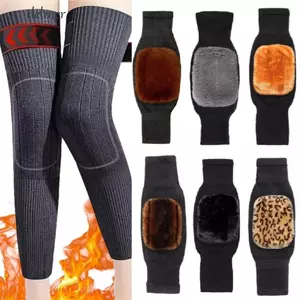 Tấm bảo vệ đầu gối dày DELMER, Miếng đệm đầu gối ấm áp chống gió mềm mại, có thể giặt được quấn chân đàn hồi có dây đeo Máy sưởi chân giữ nhiệt Phục hồi chấn thương