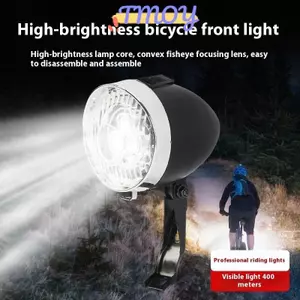 TMOY 3 LED Retro Đèn Pha Xe Đạp 3 Chế Độ Đèn Trước Type-C Sạc Vintage Xe Đạp Cổ Điển Đèn Pha Phụ Kiện Đi Xe Đạp TMOY