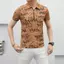2026 Mới Baroque retro In Hình Nam Mùa Hè Tay Ngắn Thời Trang zip-up Áo Sơ Mi polo
