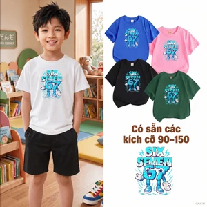 Áo thun trẻ em bé trai 10-40kg Dễ phối đồ Vải mềm mại số