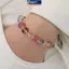 MAKY Thời Trang Tự Nhiên Dâu Pha Lê Vòng Tay Nữ Ánh Sáng Sang Trọng Dây Màu Hồng Đính Hạt Co Giãn Lắc Tay Dự Tiệc Trang Sức Quà Tặng VN