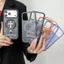 Thương hiệu thời trang cảm giác da pha lê hút từ tính thích hợp cho vỏ điện thoại di động iPhone16promax chống rơi bảo vệ 15