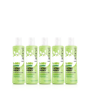 Bộ 5 chai Sữa Tắm Gội Trẻ Em Lactacyd Baby Extra Milky Làm Sạch Dịu Nhẹ và Dưỡng Ẩm Vượt Trội 250ml/chai