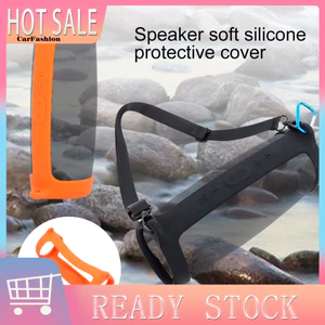< CarFashion > 3 Cái / bộ Vỏ Bảo Vệ Silicon Loa Không Dây Di Động Tương Thích Bluetooth Có Dây Đeo Carabiner Cho JBL Char
