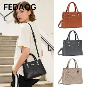 Túi đeo vai FEDAOG, Túi đeo chéo da PU màu trơn, Thiết kế đơn giản thời trang Túi xách nữ dung tích lớn Sử dụng hàng ngày