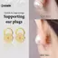 KUZHEN 2 Chiếc Bông Tai Nâng Cho Đinh Nặng Tai An Toàn Ba Nút Chặn Ngăn Ngừa Bông Tai Nghiêng Hoa Mai Tai Cắm Mũ Trang Sức Làm Phụ Kiện HOT