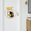 Miếng Dán Ghế Vệ Sinh Logo Tường wc Trang Trí Nhà Vệ Sinh Lối Vào Cửa Xuyên Biên Giới Phòng Tắm Bề Mặt Bán Buôn Miếng Dán