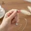 Mặt dây chuyền hình bầu dục tối giản Drop Ba Chain Nelace Lariat Trang sức dành cho nữ Váy Baless Phụ kiện tiệc tốt nghiệp [Mina]