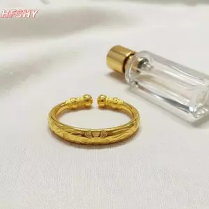 HFSHY Mạ Vàng Mở Vòng Tay Vintage Khắc Hoa Bền Đẹp Lâu Dài Tỏa Sáng Cho Nữ Ngày Đảng Mặc VN