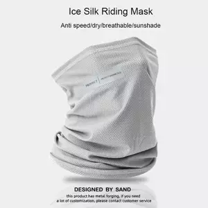 Cổ áo mồ hôi bằng lụa băng Sunblo Ne Mask Thoáng khí Qui Sấy khô Mặt nạ thể thao ngoài trời có thể giặt được để đi xe đạp và đi bộ đường dài
