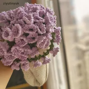 Ziyulinyuk Handmade Len DIY Bó Hoa Nket Móc Nket Quà Tặng Cho Mẹ, Bạn Gái, Sofa Nket Hoa Bất Ngờ Bó Hoa VN