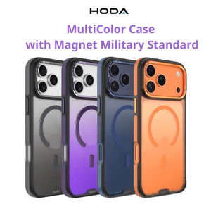 Ốp Lưng Hoda Multicolor Case Magnet Cho iPhone 17 Pro Max/16 Pro - Trong Suốt Viền Màu Chống Sốc Chống Ố Vàng Magsafe