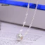 MIC _ Vòng Cổ Với Hạt May Mắn Sóng Nước Dây Chuyền Bạc Không Gỉ Sáng Bóng Nữ Mặt Dây Chuyền Vòng Cổ Cho Du Lịch Quà Lưu Niệm