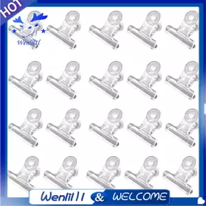 Bộ 100 Kẹp Nhựa Bulldog Bộ Kẹp Giấy Tiện Ích Kẹp Bản Lề Kẹp Cho Gia Đình, Sử Dụng Trong Suốt