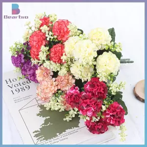 < beartwo > 1 Bó Hoa 5 Đầu Hoa Cúc Hoa Lụa Hoa Nhân Tạo Giữ Hoa Trang Trí Mới