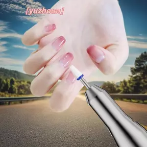 Máy khoan móng tay Pro Máy tiện phay móng tay có thể sạc lại Nail Art Máy đánh bóng động cơ điện với 6 đầu đánh bóng