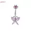 HFSHY Y2K Phong Cách Hồng Bướm Zircon Bụng Nhẫn Không Gây Dị Ứng Rốn Xuyên Trang Sức Nữ Phong Cách Đường Phố VN