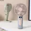 Quạt làm mát di động Mini LACYESUK, Quạt cầm tay màn hình kỹ thuật số nhỏ gọn 2 trong 1, Tuổi thọ pin dài Nhẹ 120 tốc độ Quạt đứng để bàn có thể sạc lại USB cho văn phòng