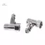 1 Bộ Bộ Chuyển Đổi Nước Cấp RO 1 / 2 Đến 1 / 4 3 / 8 Inch Có Van Tắt Đồng Thau Lâu Dài Cho Dưới Bồn Rửa Lọc mới