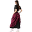 Phục Hưng Trang Phục Nữ Thường Ngày Hai Lớp Co Giãn Eo Nút Lưng Đôi Ruffle Shirring Dài Maxi Váy