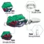 Luya 2.5cm 3g Mini Thunder Frog Móc đôi Mồi mềm có tiếng ồn Sequin để câu cá FSI
