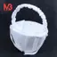 Giỏ hoa cưới đính cườm Satin màu trắng Trang trí nơ