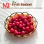 Giỏ Bện Nhựa 7 inch Trái Cây Rau Bánh Quy Hộp Đựng Đen & Cam