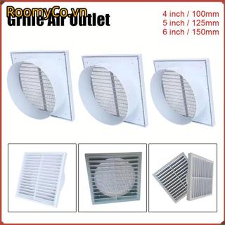 ROOMYCO 1 Cái Cửa Xả Không Khí Tươi, Lưới Tản Nhiệt Nhựa Cửa Thoát Khí, Tường Trần Đường Ống Thông Gió Màu Trắng Điều Hòa Ổ Cắm