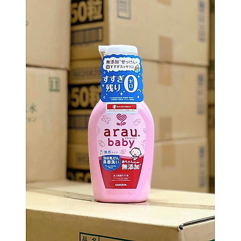 Nước rửa bình sữa Arau Baby túi 400ml, chai 450m