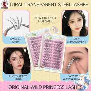 Lông mi giả tự nhiên Thân trong suốt C Curl Sợi tổng hợp mềm 9-13mm Mix