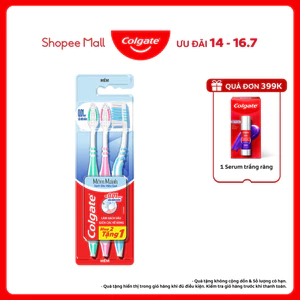Bộ 3 bàn chải Colgate SlimSoft Deep Clean sạch sâu hiệu quả