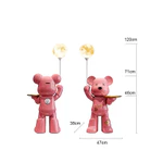 Gấu hồng Bigsize kết nối loa bluetooh, cầm đèn đổi màu - Bearbrick gấu lớn nổi tiếng sáng tạo trang trí phòng khách — ảnh 6