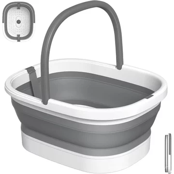 Bồn ngâm chân Nekteck Xô có thể gập lại cho bồn tắm ngâm chân, bồn ngâm với 138 nút bấm bấm và đá bọt cho máy mát xa Spa chân, Quà tặng cho