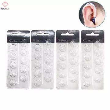 [PCW-T] 10 Chiếc Máy Trợ Thính Nút Tai Mái Vòm Silicon Mở Phù Hợp Đầu Tai Có Thể Thay Thế Phụ Kiện Máy Trợ Thính 6 / 8 / 10 / 12 Mm Mất Thính Lực