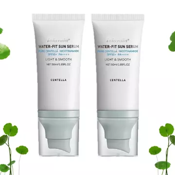 2 Kem Chống Nắng Centella SPF 50, Serum Chống Nắng Hyalu Cica Water-Fit, Kem Chống Nắng Mặt Bảo Vệ Lâu Dài, Kem Chống Nắng Với Axit Hyaluronic, Hydrating & Ánh Sáng & Chống Tia UV.